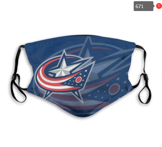 NHL Columbus Blue Jackets #4 Dust mask with filter->nhl dust mask->Sports Accessory